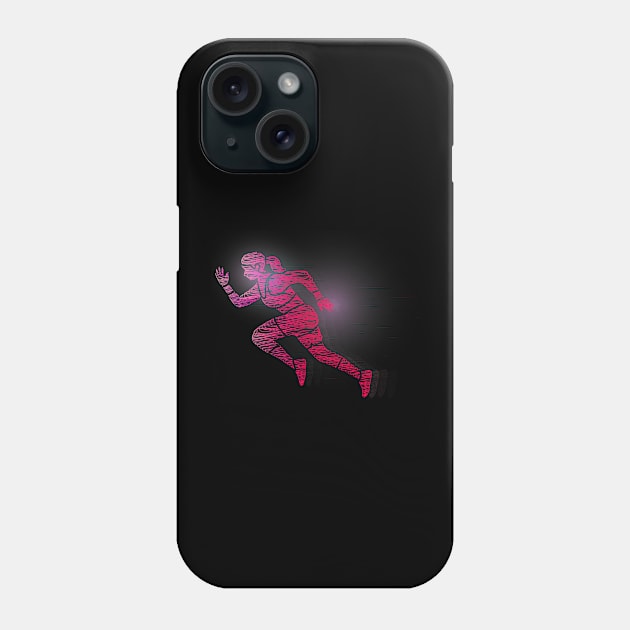 Runner Woman Abstract Phone Case by Mako Design 