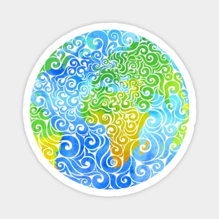 Swirly Earth Magnet