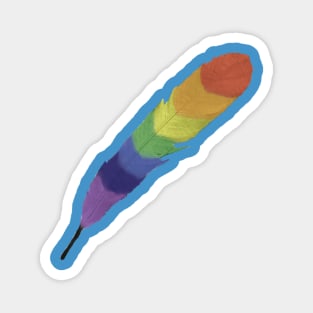 LGBT Pride Flag Rainbow Feather Magnet