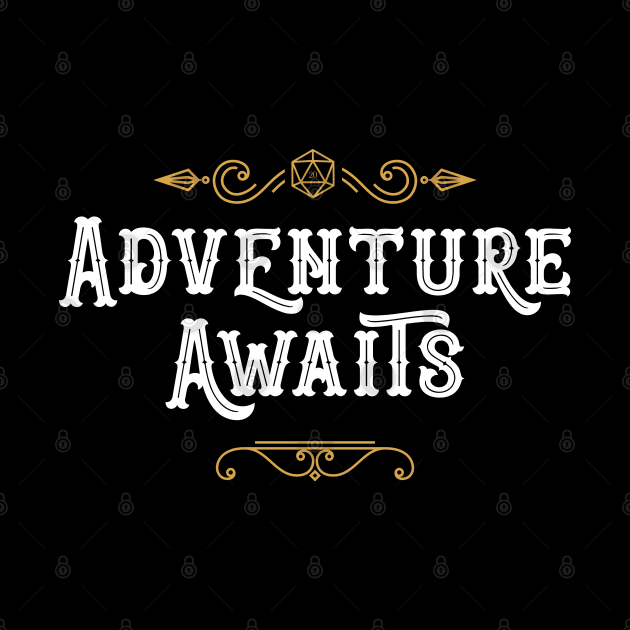 Adventure Awaits Travel Wanderlust Tabletop RPG Gaming by pixeptional