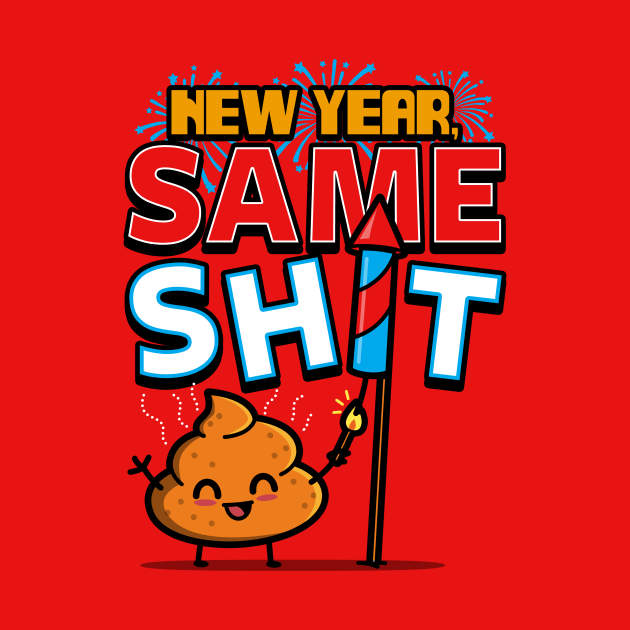 New Year 2024 Funny Cute Kawaii Poop Original Cartoon Meme by Keira's Art