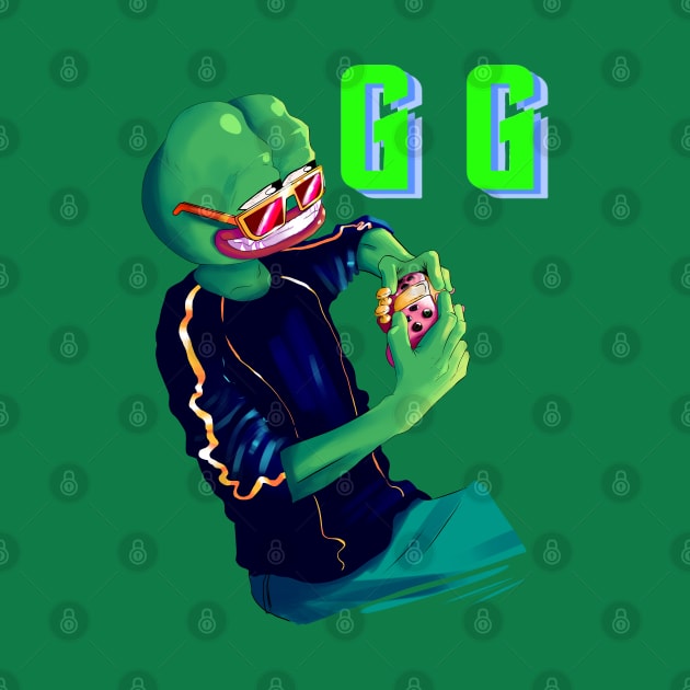 Pepe the frog, GG, gaming and chilling by Eccentric-ink