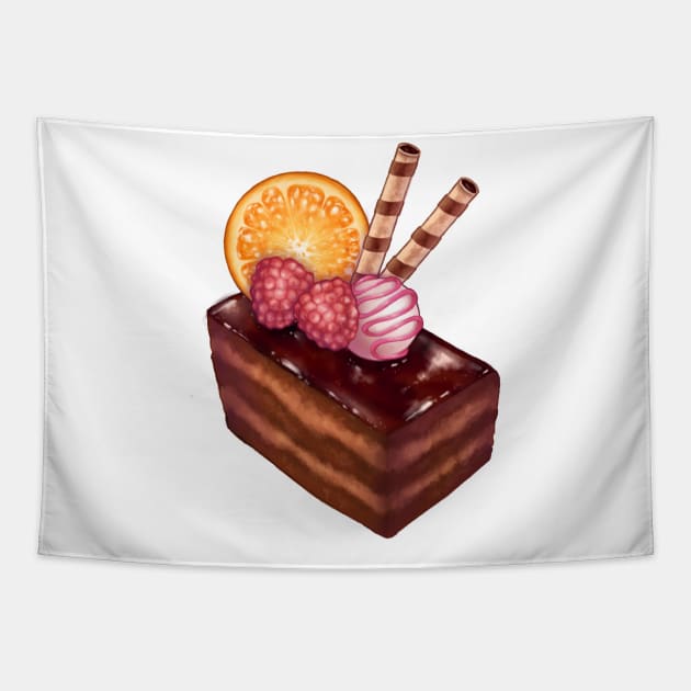 Chocolate Cake Tapestry by Riacchie Illustrations