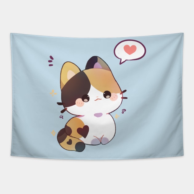 Love Kitty Tapestry by Cremechii