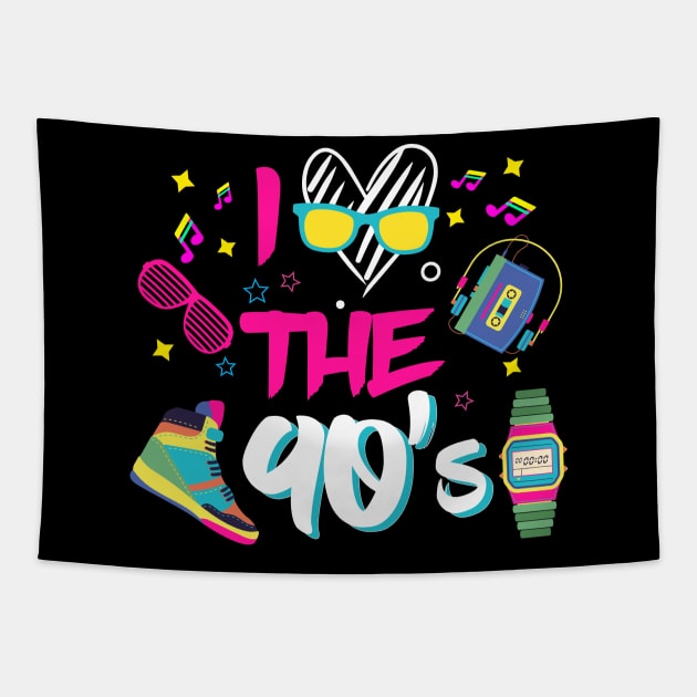 I love the 90s/Retro/Oldschool/90's/Nineties/Lover Tapestry by Krautshirts