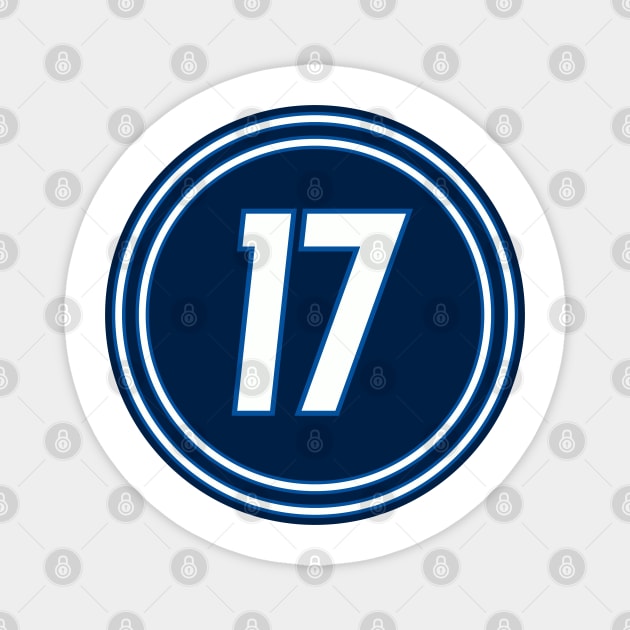 Adam Lowry Number 17 Jersey Winnipeg Jets Inspired Magnet by naesha stores