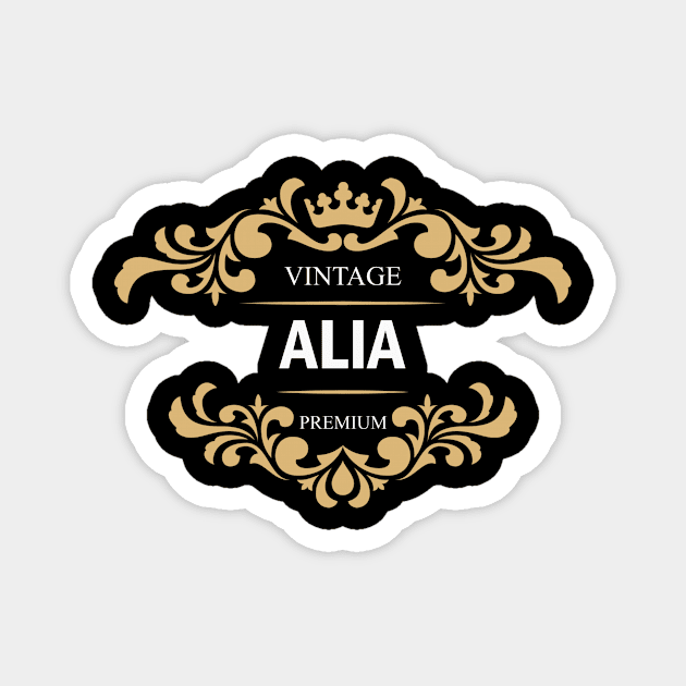 Alia Name Magnet by Rizaldiuk