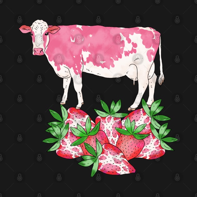 Strawberry Cow by okpinsArtDesign