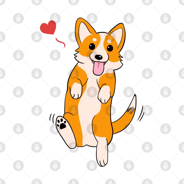 Happy Corgi dog by Chigurena