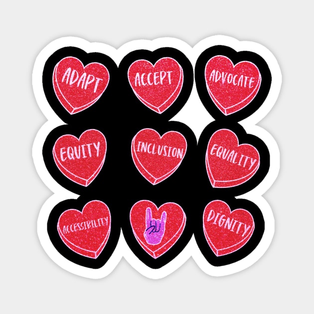 Cute Heart Valentines Day Love Special Education Teacher Magnet by HannessyRin