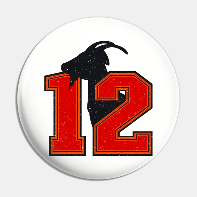 Goat 12 Tampa Bay Football Pin by Ruffeli