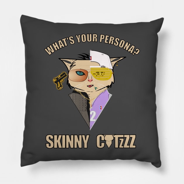 Skinny Catzzz | What's your Persona? Pillow by SkinnyCatzzz