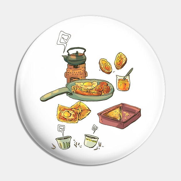 Breakfast Pin by Rumpled Crow