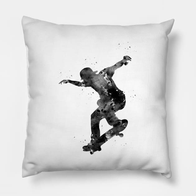 Skateboarding Pillow by erzebeth