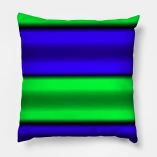 Green & Blue Horizontal Stripes Pillow