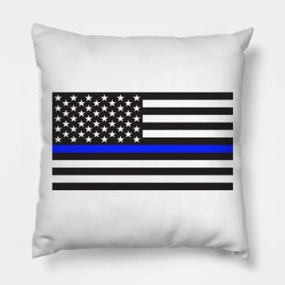 Thin Blue Line US Flag Pillow