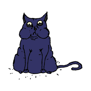 Fat Cat Blue T-Shirt