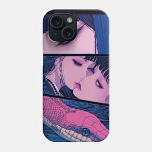 Geisha dragon in water 7213 Phone Case