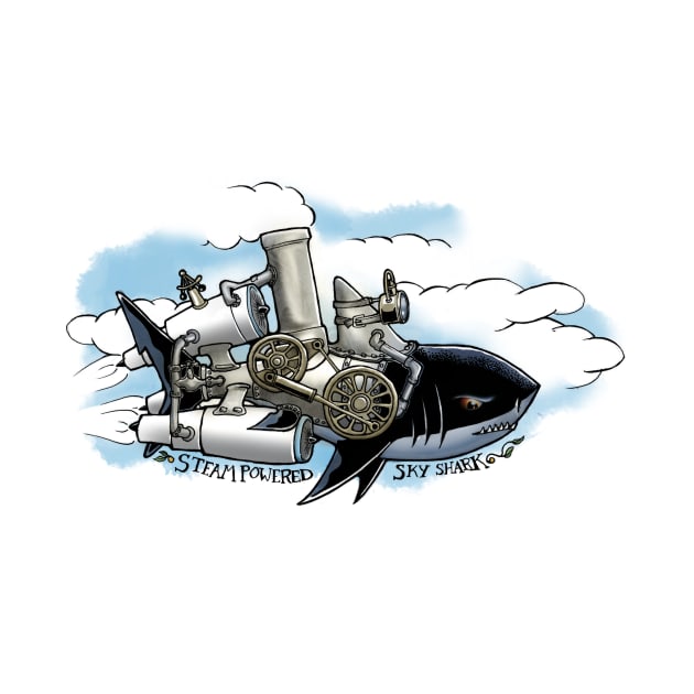 Steam Powered Sky Shark by sparklellama