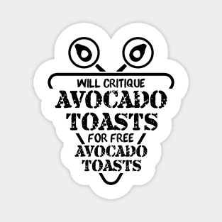 Avocado Toast Funny Cute Vegan Graphic Gift Fun Meme Slogan Magnet