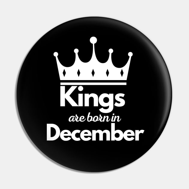 Kings are born in December Luxury minimalist elegant birthday gift Pin by Asiadesign