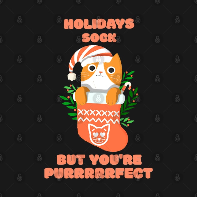 Holidays Sock But You're Purfect by TeachUrb