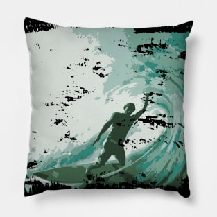 Texas Style Lone Surfer Pillow