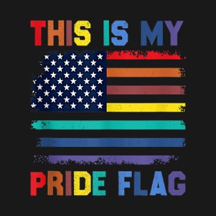 This Is My Pride Flag USA American 4th Of July Patriotic T-Shirt