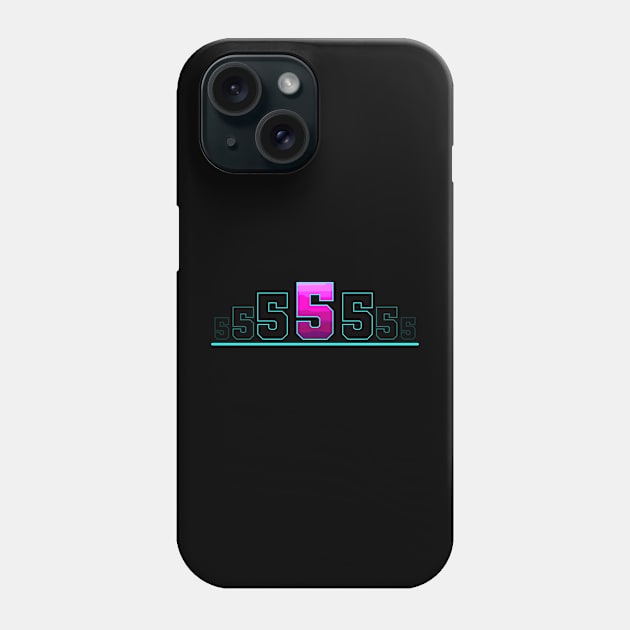 Number 5 Phone Case by T-Shirts Zone