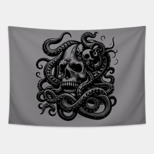 octopus skull Tapestry