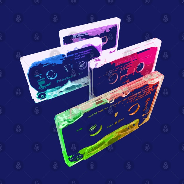 Digital Rainbow Cassette Tapes by robotface