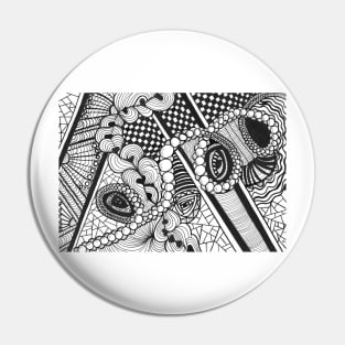 Abstract Hand Draw monochrome with circles Pin