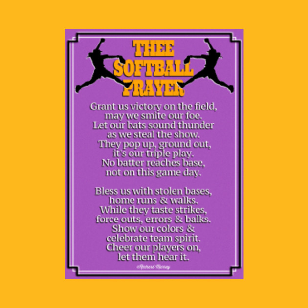 Thee Softball Prayer Softball TShirt TeePublic