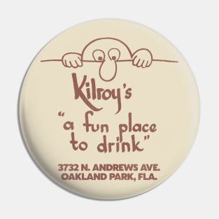 Kilroy's Bar Retro Defunct Florida Tourist Souvenir Pin