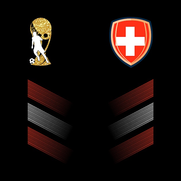 Switzerland Soccer Fans Jersey Swiss Flag Football Lovers by TeeBlade