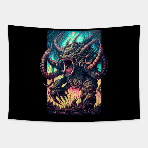 Giant Berserker Mammoth Tapestry by gblackid