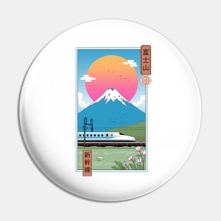 Shinkansen in Mt. Fuji Pin