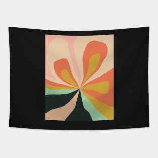 Retro Floral #2 - Abstract Floral Print Tapestry