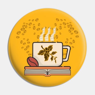 Coffee and reading - a cup of coffee placed on top of an open book Pin