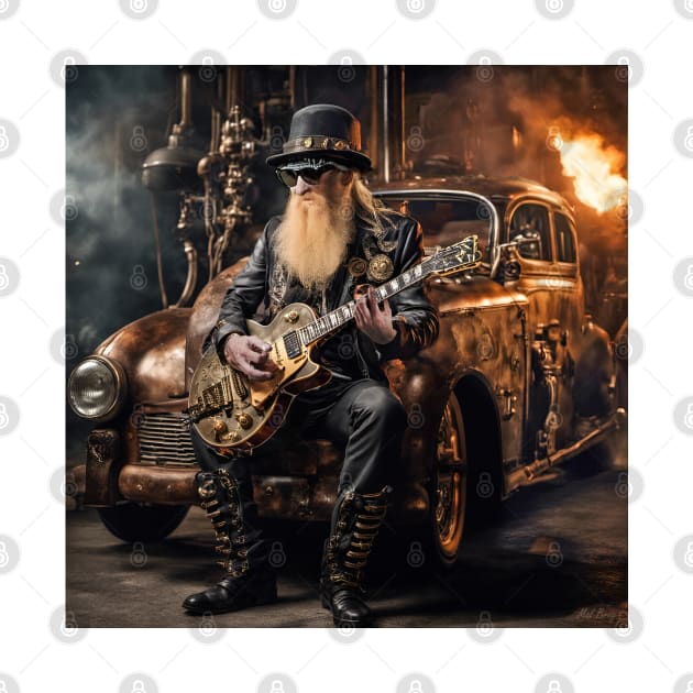 Billy Gibbons Steampunk by IconsPopArt