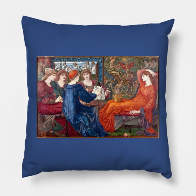 Laus Veneris (In Praise of Venus - Sir Edward Burne-Jones Pillow by forgottenbeauty