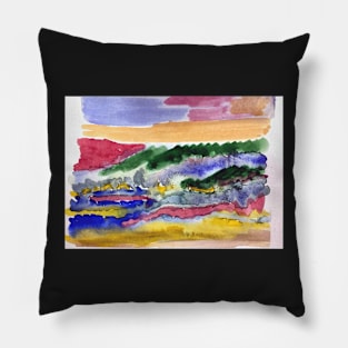 Abstract Tuscan Landscape Pillow