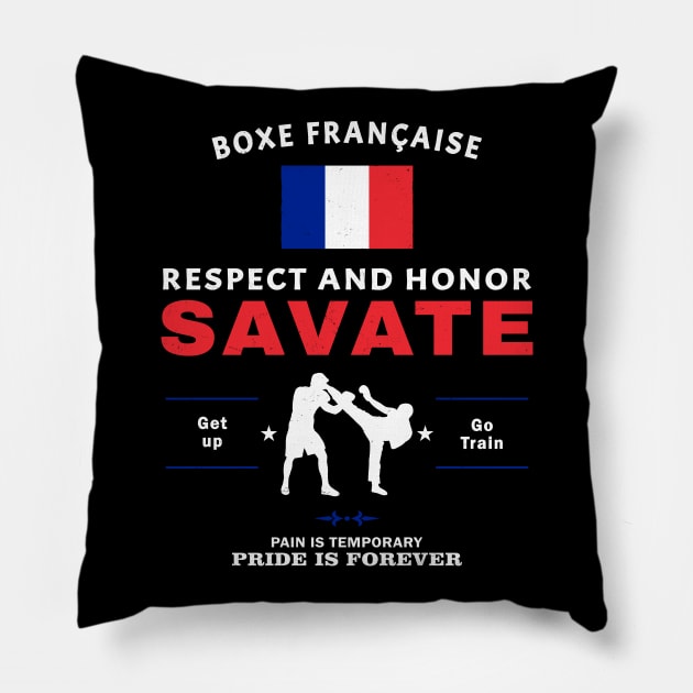 Savate Fighter Pillow by NicGrayTees