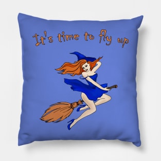 Witch. Halloween. Magic. A daring free woman. Beautiful witch. Pillow
