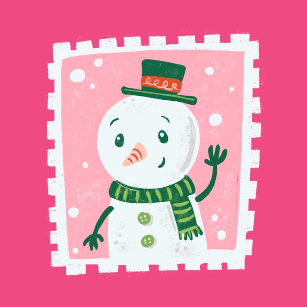 Snowman Stamp by Alexandra Franzese