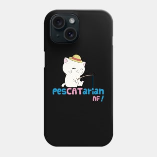 PesCATarian AF! Cute Pescatarian Cat Phone Case