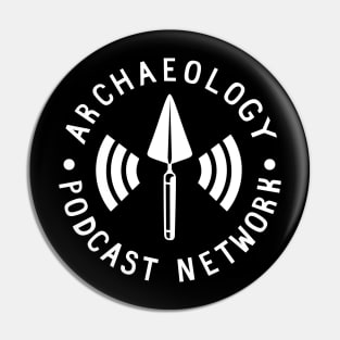 Archaeology Podcast Logo (White) Pin