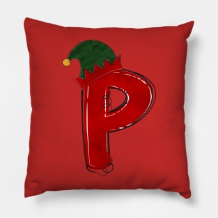 Letter P - Christmas Letter Pillow