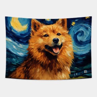 Finnish Spitz Painted Portrait Tapestry