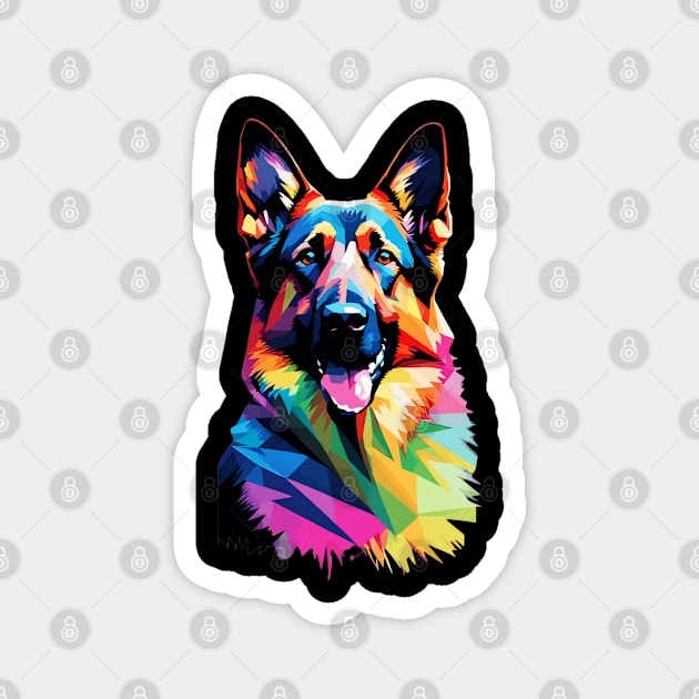 German Shepherd Dog Pop Art Magnet by VALCO